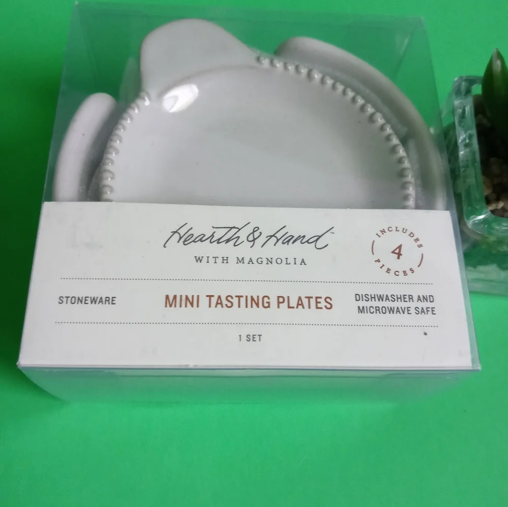 Hearth and hands with magnolia, tasting mini plates, ceramic